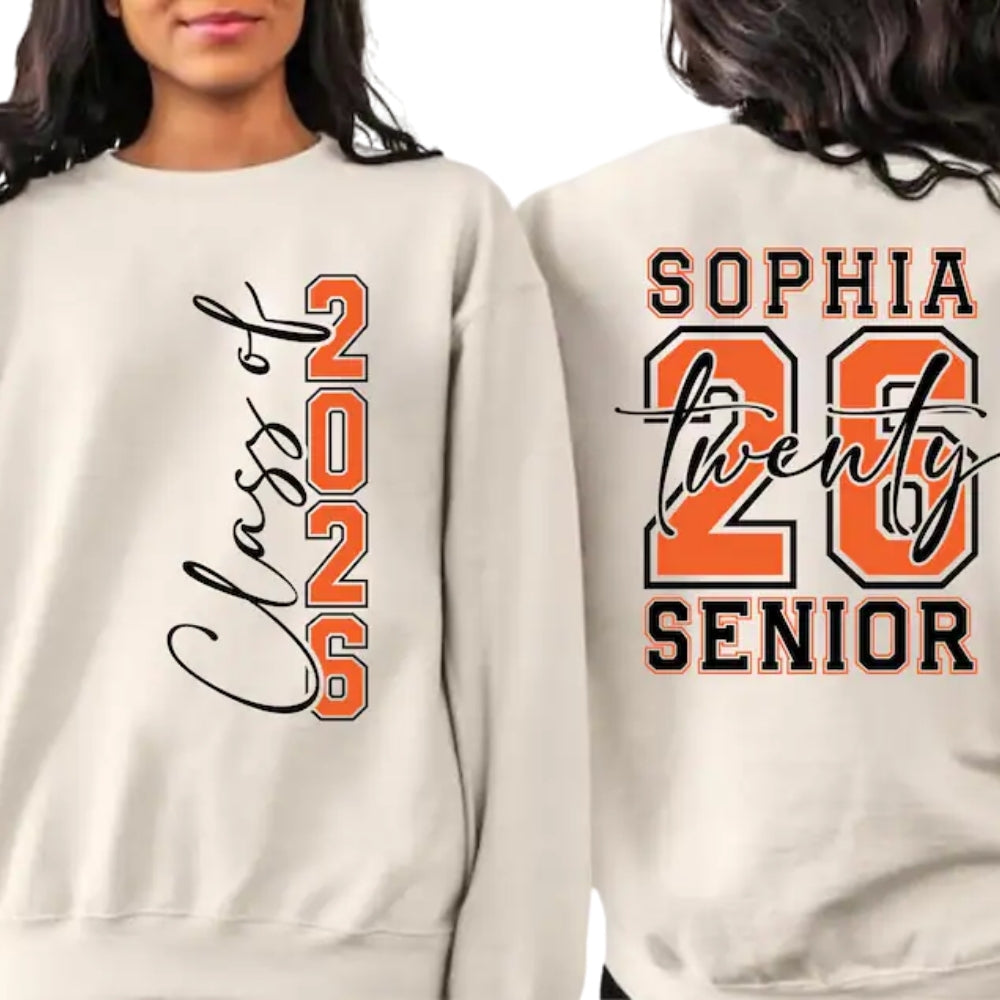 Custom Senior Class Of 2026 Sweatshirt, Custom Graduation Sweatshirt 2D0362