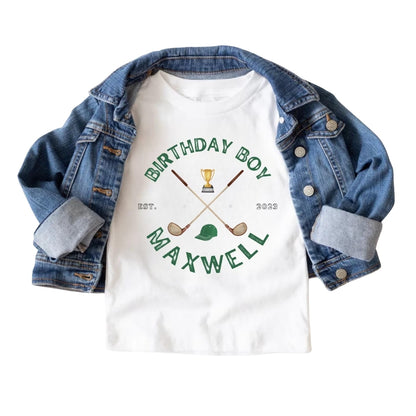 Custom Matching Golf First Birthday Boy Family T Shirts, Custom 1st Birthday Golf Shirts For Family ET0548