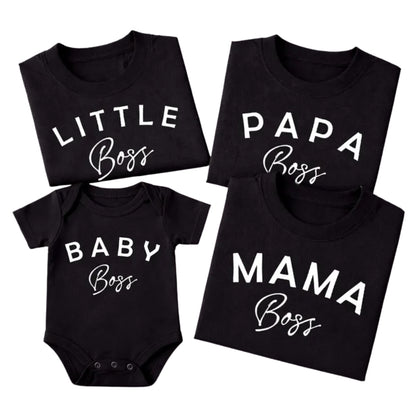 Papa Boss Mama Boss Baby Boss Matching Family T Shirts, Custom Family Boss Matching Shirts ET0689