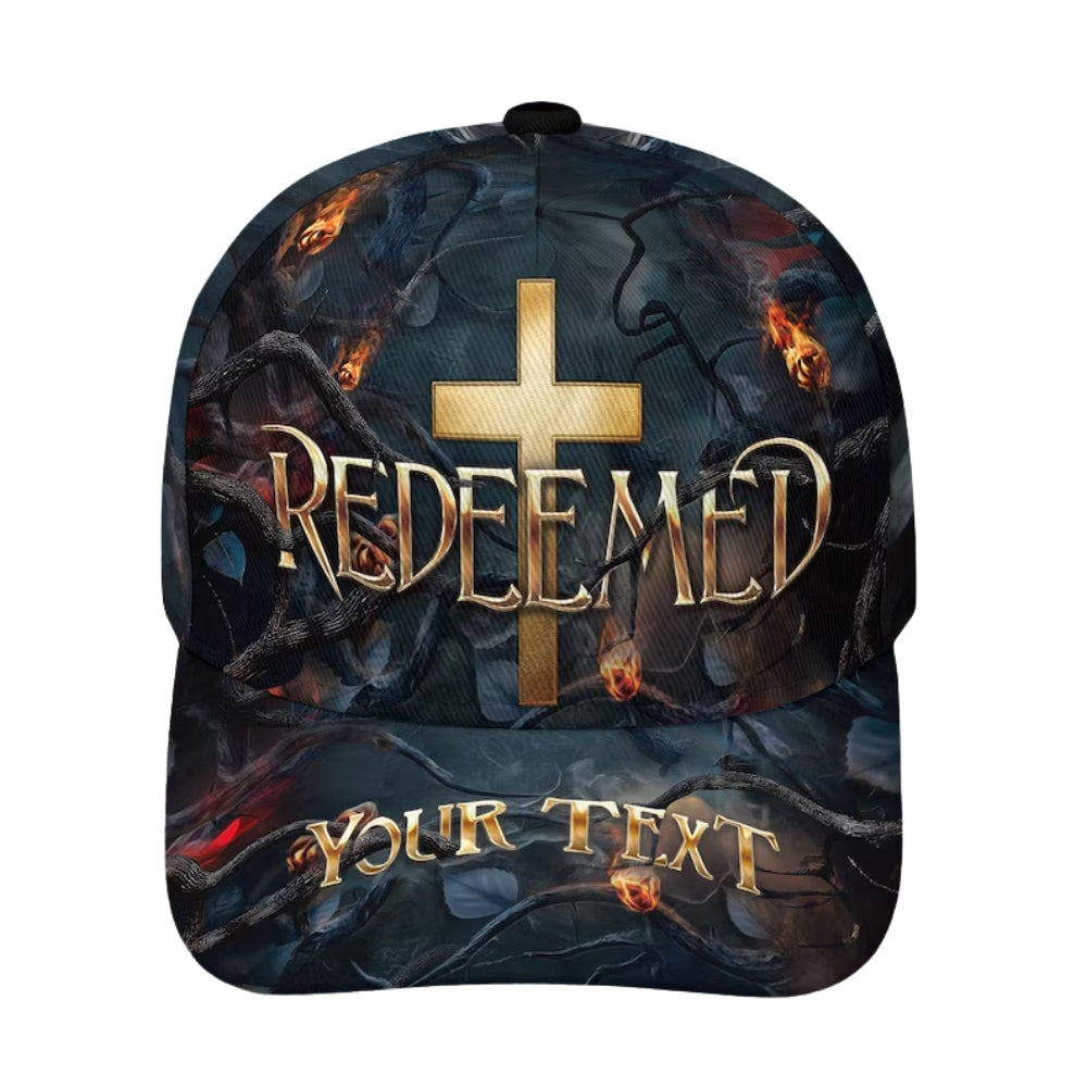 Custom Redeemed Cross Christian Baseball Cap, Custom Christian God Caps Hats CP0106