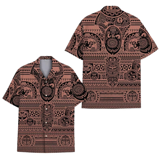 Tribal Tiki Hawaiian Shirt Men And Women, Tiki Hawaiian Shirts HE0047