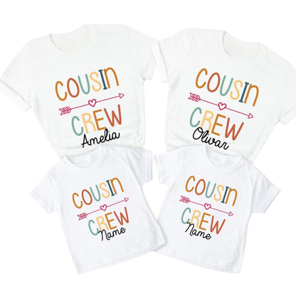 Cousin Crew  Personalized Retro Matching T Shirts For Family, Custom Cousin Matching Shirts ET0403