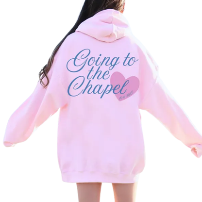 Going To Chapel Custom Date Engaged Hoodie For Bride, Custom Engagement Sweatshirts 2D0869