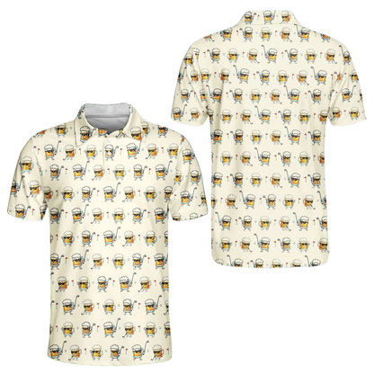 Men's Funny Beer Mug Golf Polo Shirt, Beer Golf Shirts GE0498