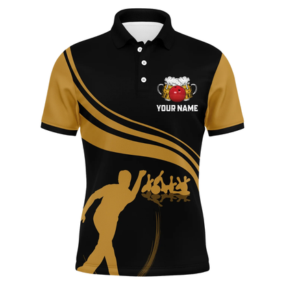 Our Drinking Team Has A Bowling Problem Custom Beer Mens Bowling Polo Shirt, Custom Fun Beer Bowling Team Shirts BZ0479