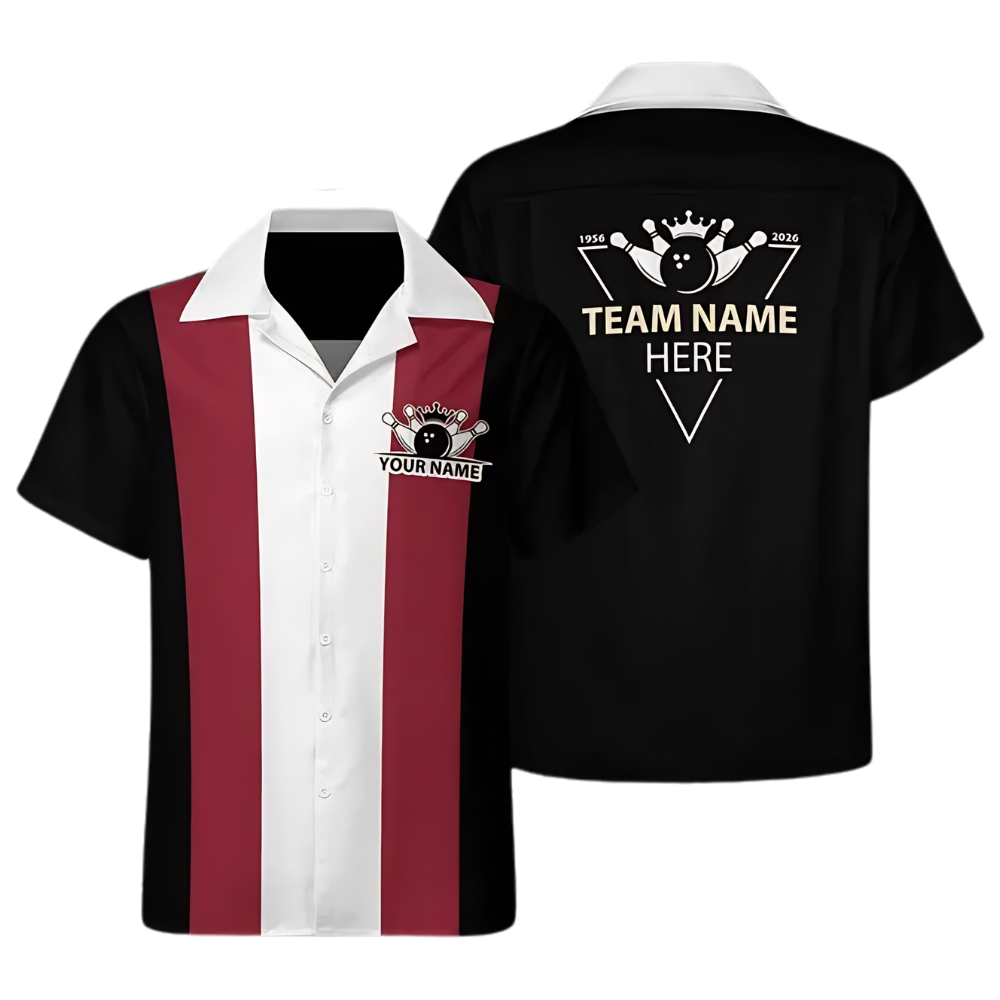 Custom Year Retro Bowling Hawaiian Shirts, Custom Team Retro Bowling Shirts BE0202