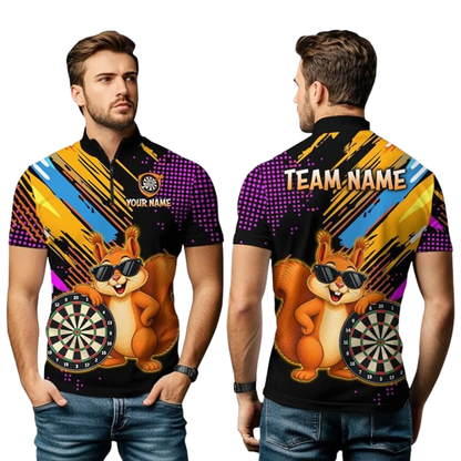 Custom Squirrel Funny Darts Jersey Mens, Custom Squirrel Darts Team Shirt DZ0182