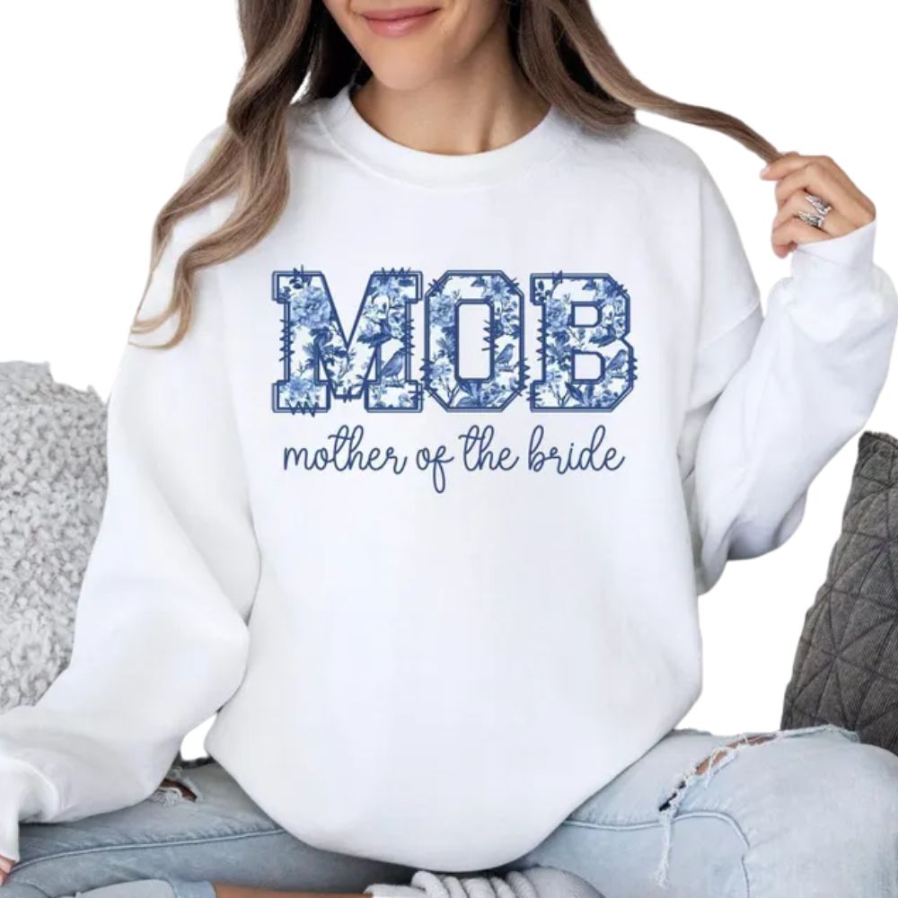 Mother Of The Bride MOB Floral Sweatshirt, Bride Mom Sweatshirts 2D0871