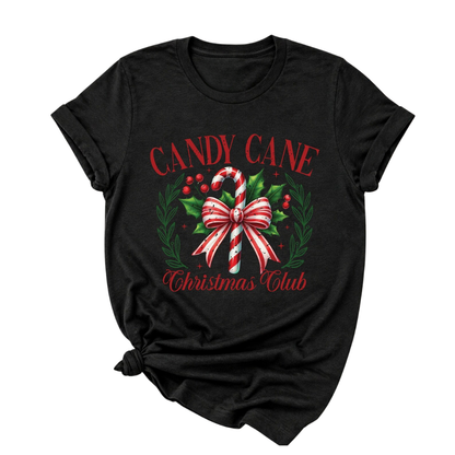 Candy Cane Christmas Club Matching T Shirt, Christmas Crew Shirts ET1056