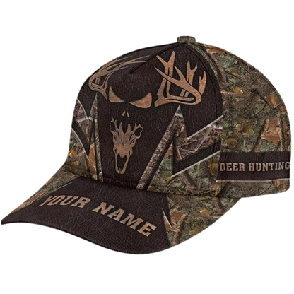 Custom name Camo Deer Hunting Baseball Cap, Custom Deer Caps Hats For Hunters CP0522