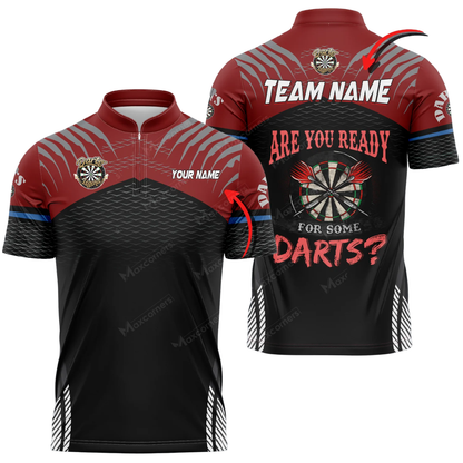 Are You Ready For Some Darts Custom Black Dart Jersey For Men, Custom Funny Dart Team Shirts DZ0177