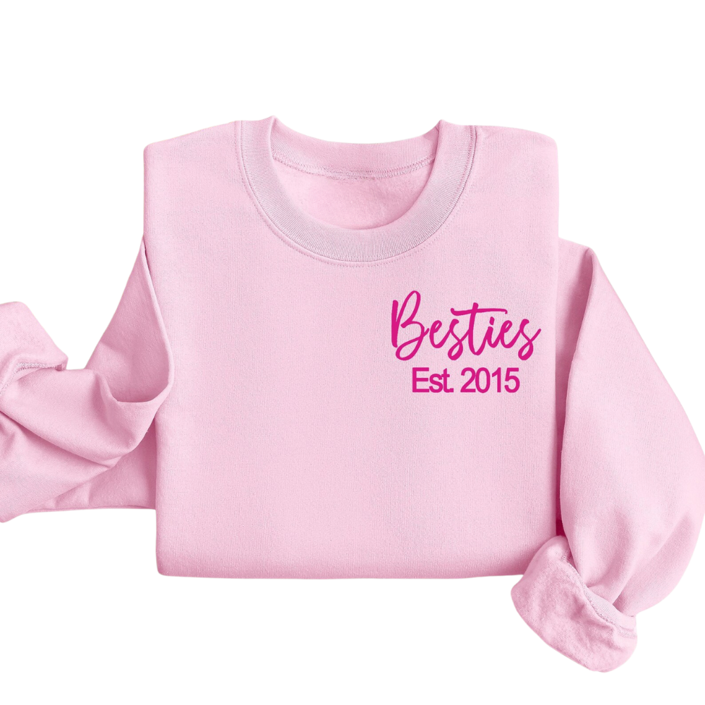Custom Besties Matching Sweatshirt With Year, Custom Matching Best Friend Sweatshirt ET1373
