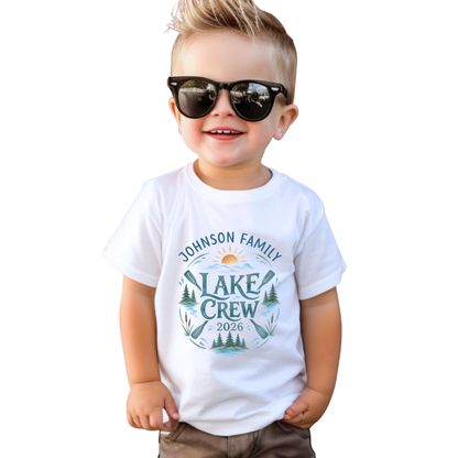 Lake Crew Custom Family Name Matching T Shirt, Personalized Lake Vacation Family Shirts ET1186