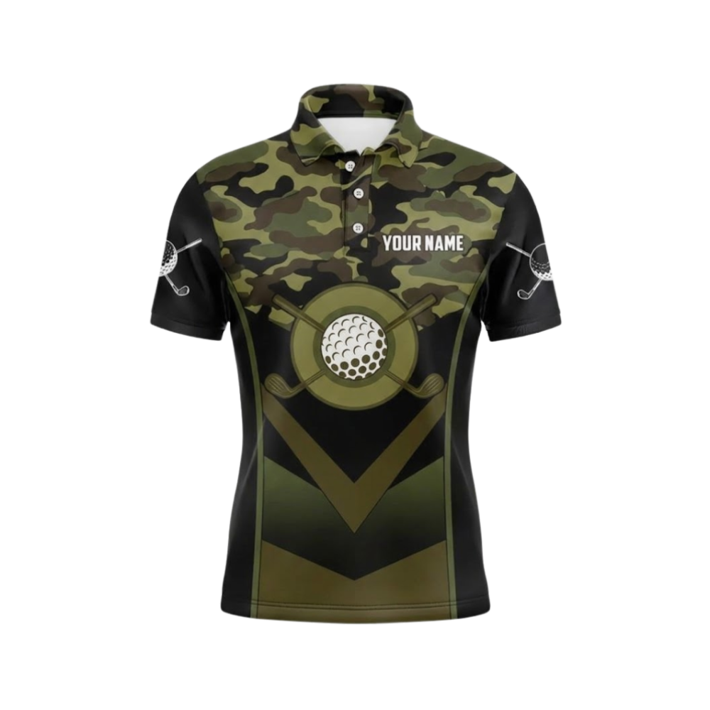 Custom Camouflage Golf Polo Shirts For Mens, Custom Camouflage Golf Team Shirts GZ0475