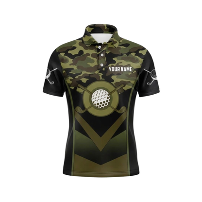 Custom Camouflage Golf Polo Shirts For Mens, Custom Camouflage Golf Team Shirts GZ0475