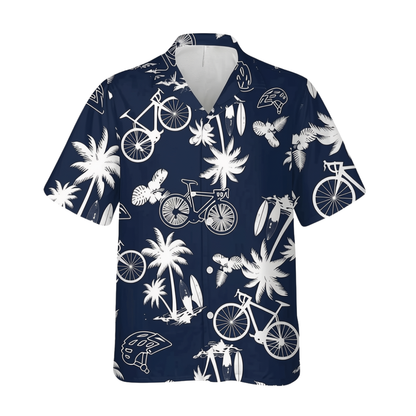 Cycling Tropical Blue Hawaiian Shirt For Men, Cycling Lover Hawaiian Shirt HE0675