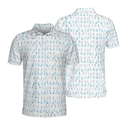 Pink Boots Cowgirl Golf Men Polo Shirt, Western Golf Shirts For Men GE0459