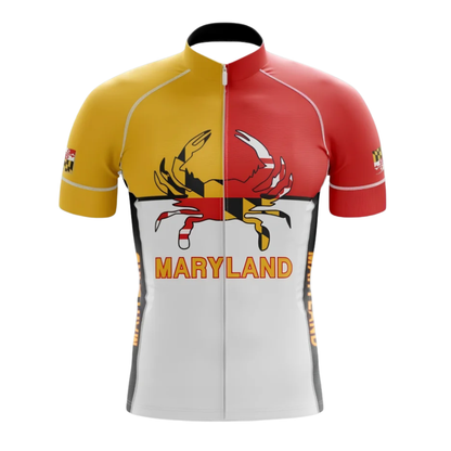 Maryland State Cycling Short Sleeve Jersey For Men, Maryland Cycling Jersey CG0879