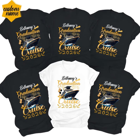 Custom Graduation Cruise Matching Family T Shirts, Custom Matching Family Graduation Cruise Shirts ET0404