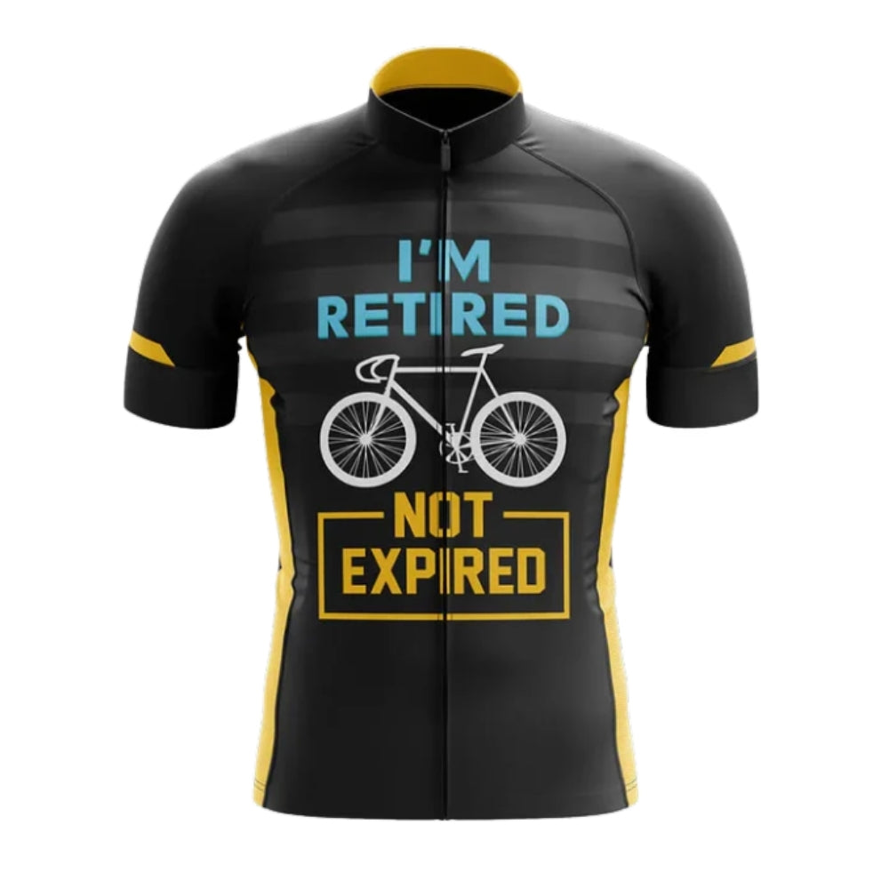 I'm Retired Not Expired Men's Cycling Short Sleeve Jersey, Funny Retired Cycling Jerseys CE0028