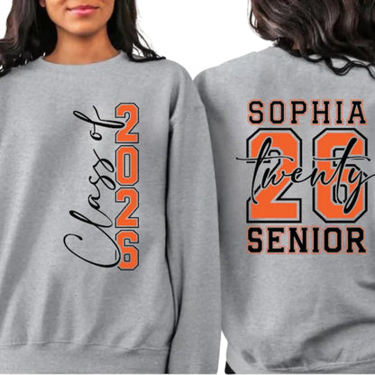 Custom Senior Class Of 2026 Sweatshirt, Custom Graduation Sweatshirt 2D0362