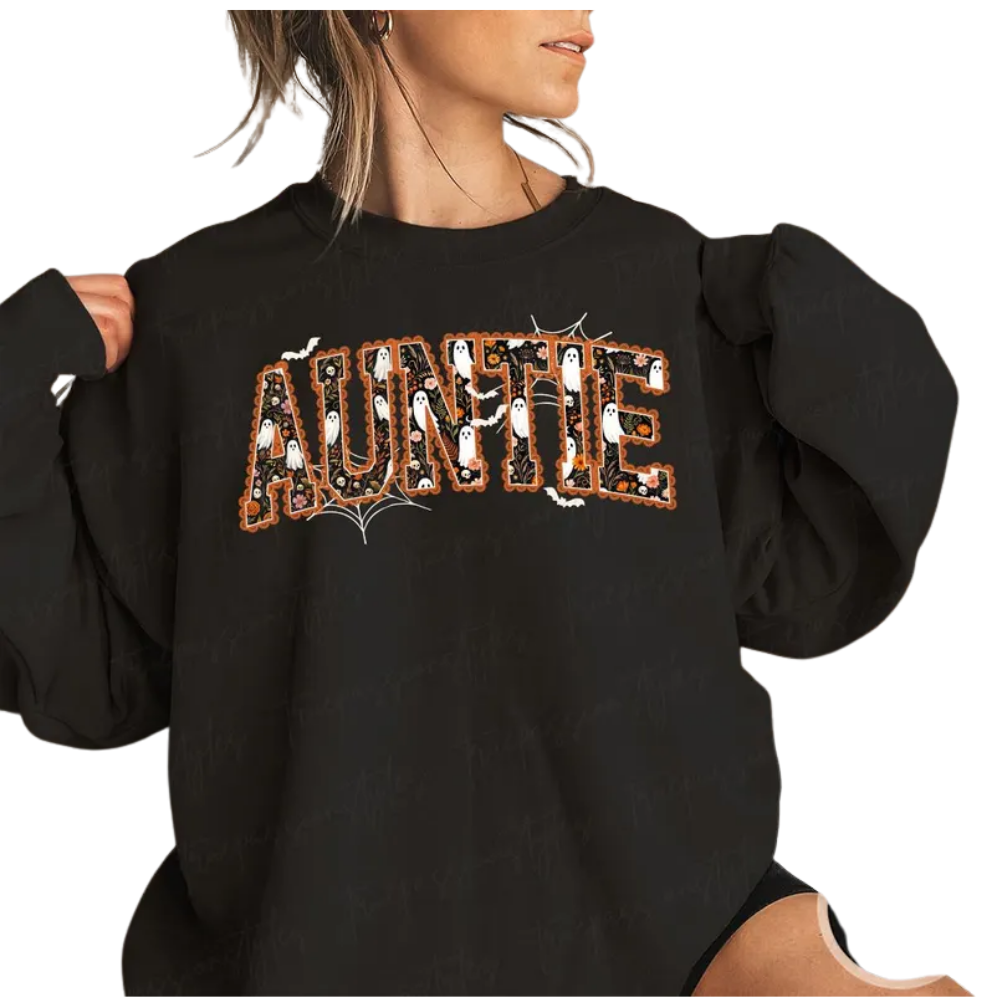Auntie Halloween Sweatshirt, Halloween Sweatshirt For Aunt 2D0911
