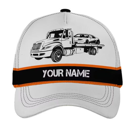 Personalized Tow Truck Baseball Cap With Name, Custom Tow Truck Lover Hat CP0485