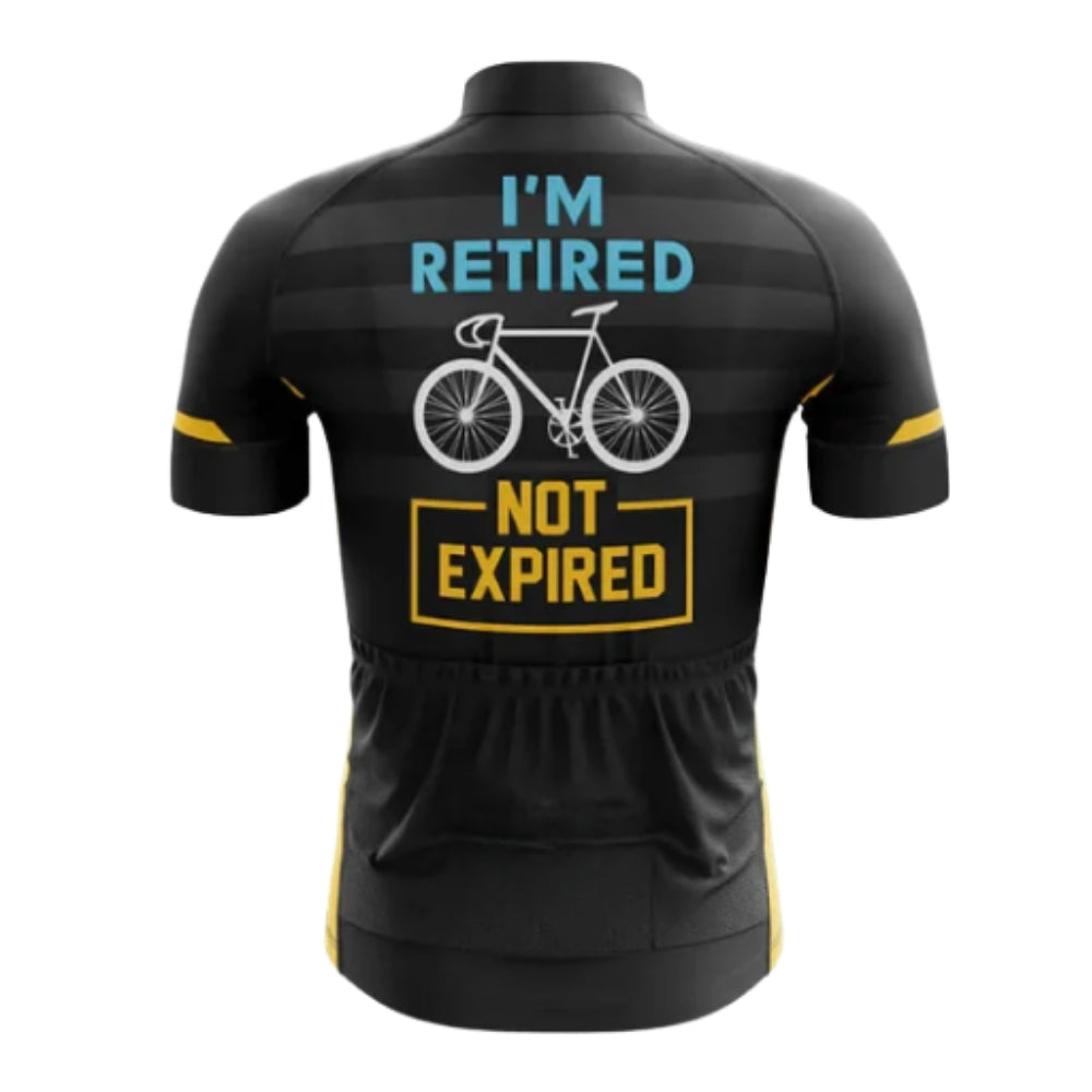 I'm Retired Not Expired Men's Cycling Short Sleeve Jersey, Funny Retired Cycling Jerseys CE0028