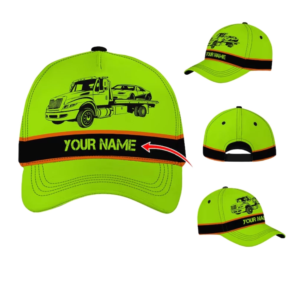 Personalized Tow Truck Baseball Cap With Name, Custom Tow Truck Lover Hat CP0485