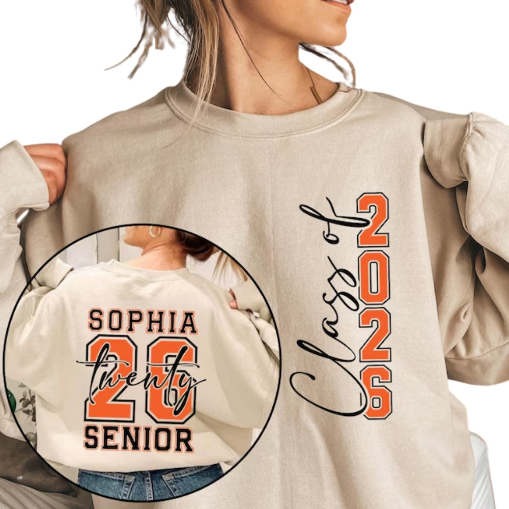 Custom Senior Class Of 2026 Sweatshirt, Custom Graduation Sweatshirt 2D0362