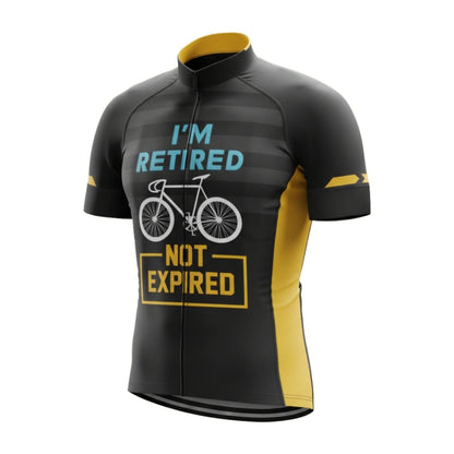 I'm Retired Not Expired Men's Cycling Short Sleeve Jersey, Funny Retired Cycling Jerseys CE0028
