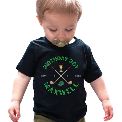 Custom Matching Golf First Birthday Boy Family T Shirts, Custom 1st Birthday Golf Shirts For Family ET0548