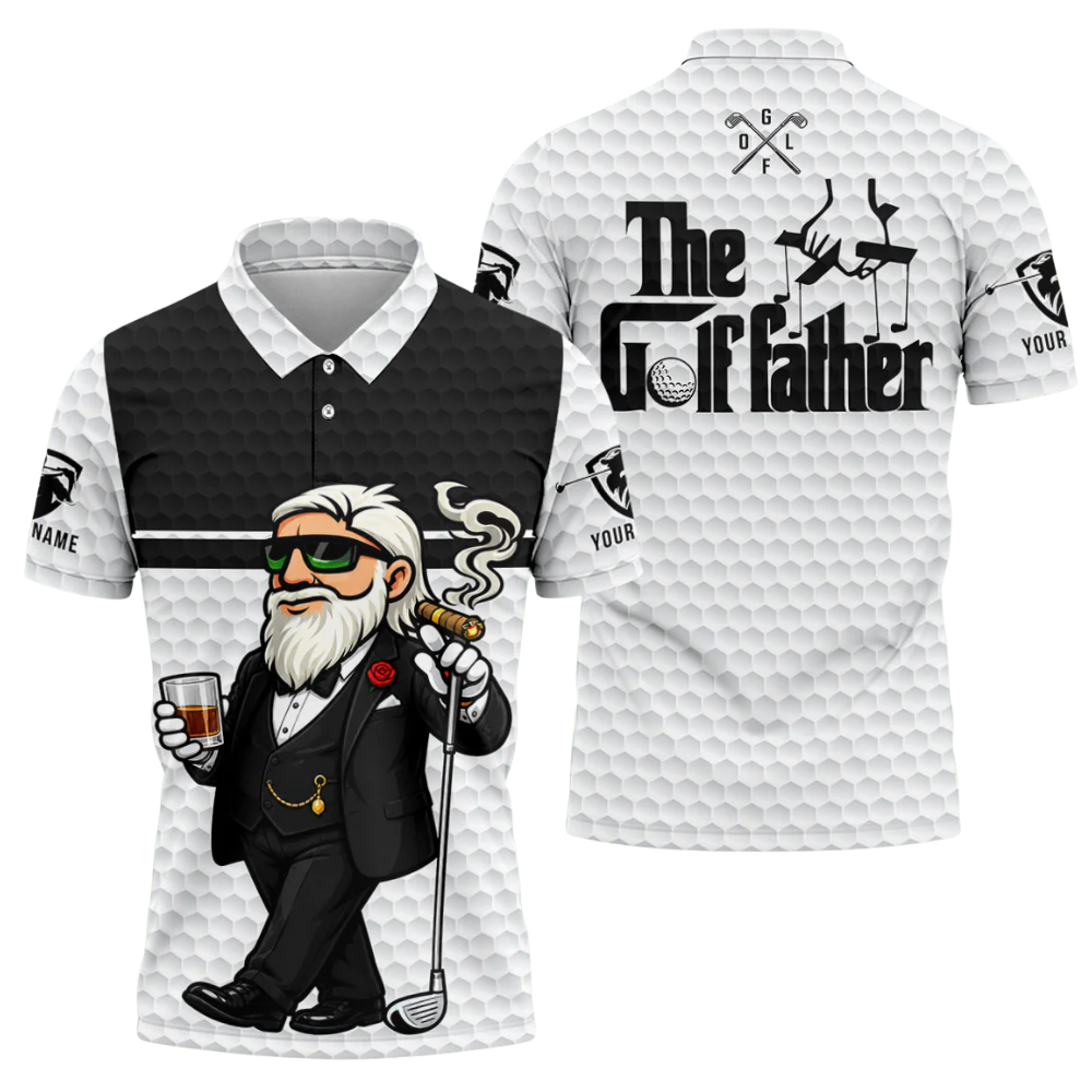 Custom The Golf Father Golf Polo Shir Mens, Custom Golf Shirts For Father's Day GE0535