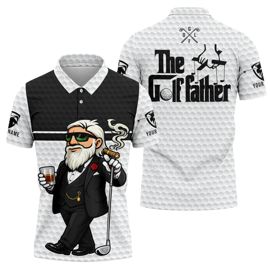 Custom The Golf Father Golf Polo Shir Mens, Custom Golf Shirts For Father's Day GE0535