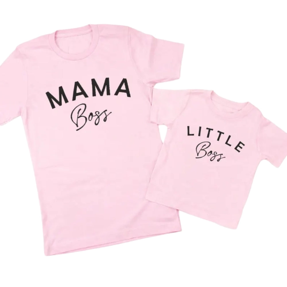Papa Boss Mama Boss Baby Boss Matching Family T Shirts, Custom Family Boss Matching Shirts ET0689