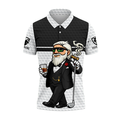 Custom The Golf Father Golf Polo Shir Mens, Custom Golf Shirts For Father's Day GE0535