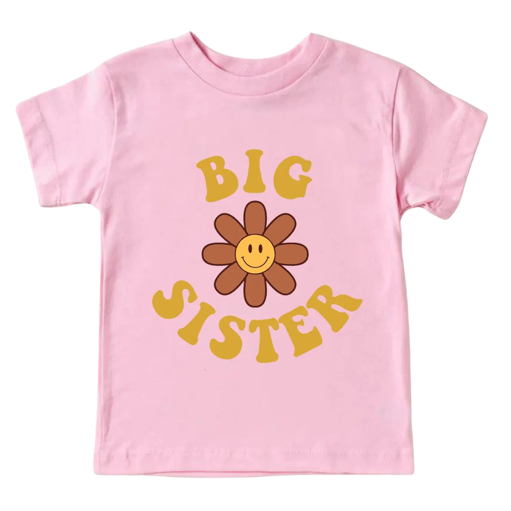Flower Big Sister Middle Sister Little Sister Matching T Shirt, Floral Sibling Matching Shirts ET1457