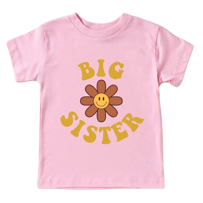Flower Big Sister Middle Sister Little Sister Matching T Shirt, Floral Sibling Matching Shirts ET1457