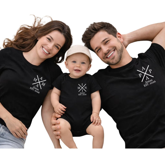 Custom Matching Baby Reveal Family T Shirts, Custom Pregnancy Announcement Matching Shirt Family ET0549