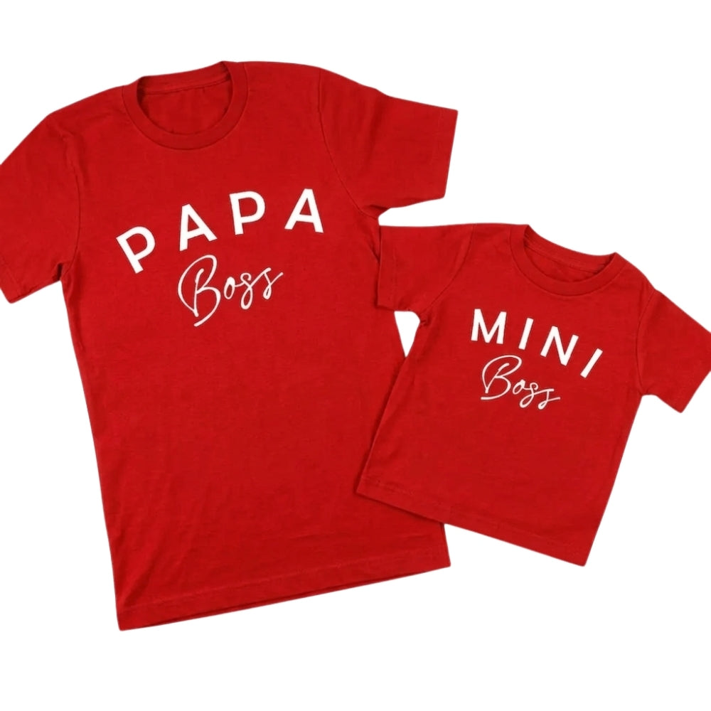 Papa Boss Mama Boss Baby Boss Matching Family T Shirts, Custom Family Boss Matching Shirts ET0689
