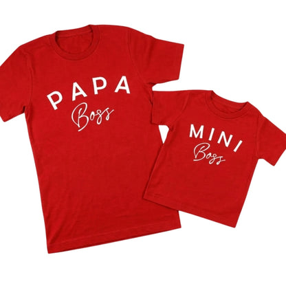 Papa Boss Mama Boss Baby Boss Matching Family T Shirts, Custom Family Boss Matching Shirts ET0689
