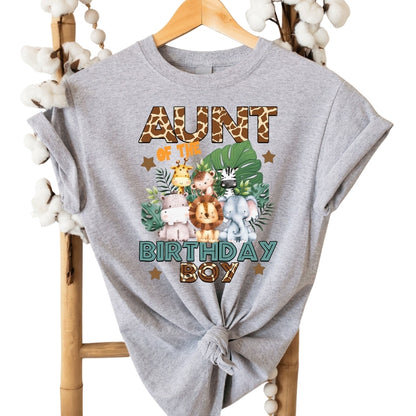 Custom Matching Safari Birthday Family T Shirts, Custom Animal Matching Family Shirts For Birthday Boy ET0405