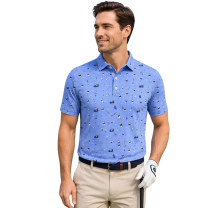 Men's Corgi Golf Polo Shirt, Corgi Golf Shirts For Dog Lover GE0540