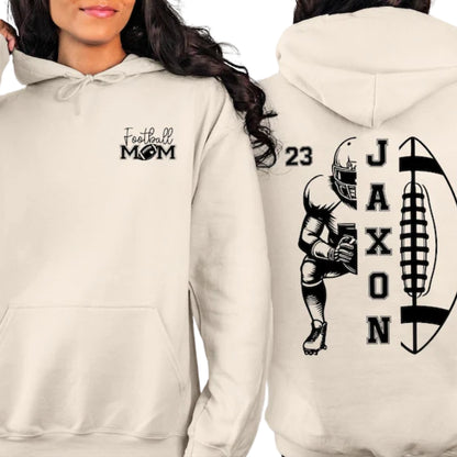 Custom Football Mom Hoodie, Custom Football Hoodie For Mama Mother Day 2D0590