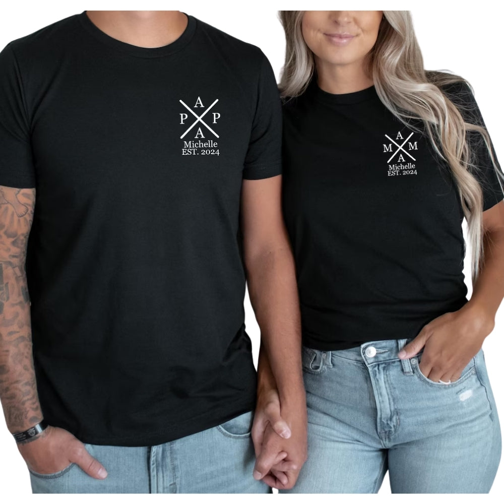 Custom Matching Baby Reveal Family T Shirts, Custom Pregnancy Announcement Matching Shirt Family ET0549