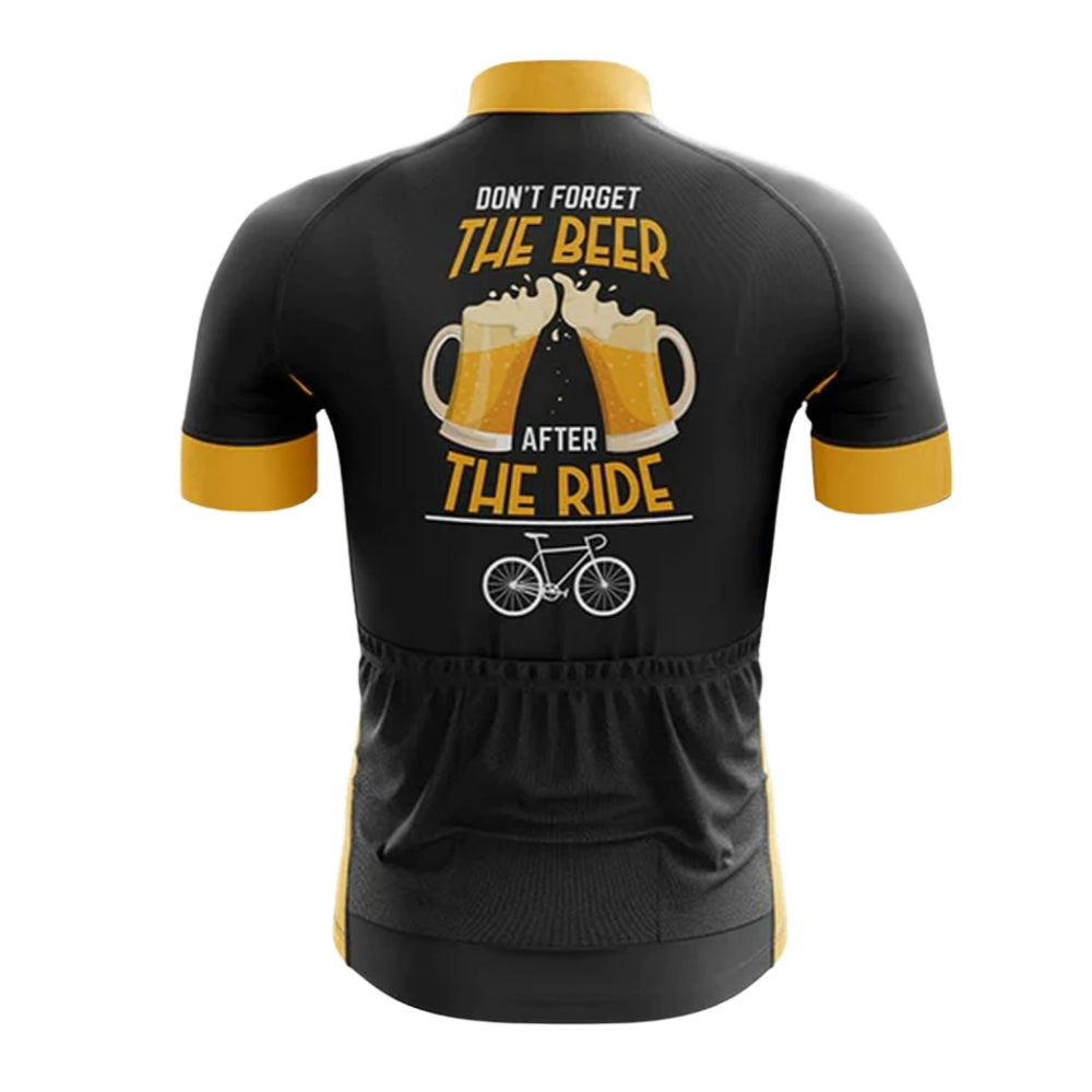 Don't Forget The Beer After The Ride Men's Short Sleeve Cycling Jersey, Funny Beer Cycling Jerseys CZ0088