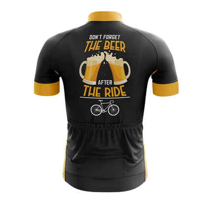 Don't Forget The Beer After The Ride Men's Short Sleeve Cycling Jersey, Funny Beer Cycling Jerseys CZ0088