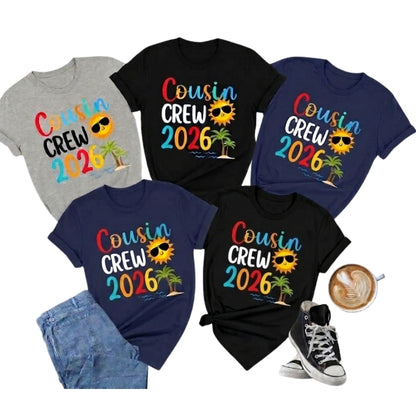Personalized Cousin Crew Beach Trip Matching T Shirt, Custom Beach Vacation Cousin Matching Shirts ET0805
