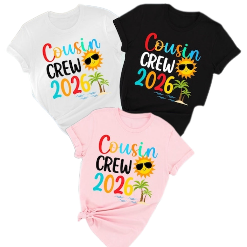 Personalized Cousin Crew Beach Trip Matching T Shirt, Custom Beach Vacation Cousin Matching Shirts ET0805