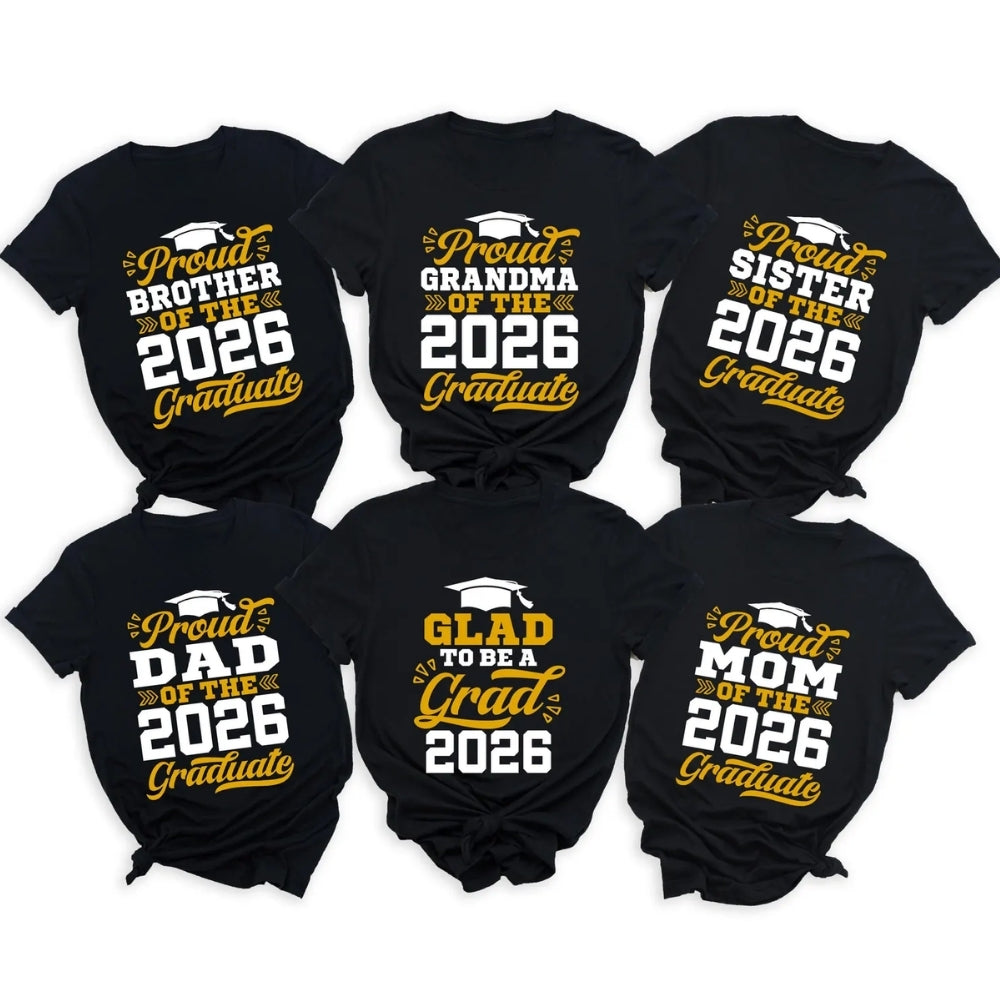 Proud Of The Graduate Personalized Matching Family T Shirts, Custom Graduation Shirts For Family ET0259
